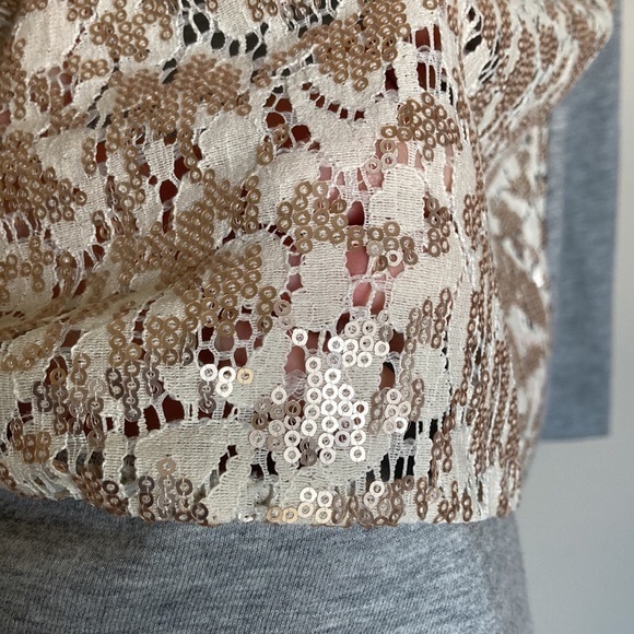 LOFT Sequin and Lace Sweatshirt - Picture 4 of 6